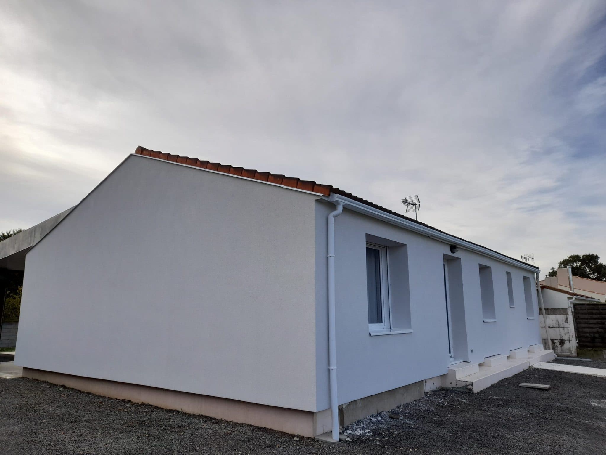 Chantier de rénovation énergétique sur façade